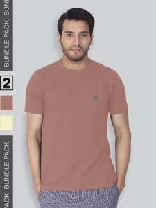 Lux Nitro Solid Men Round Neck Multicolor