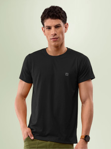 Lux Nitro Solid Men Round Neck Black