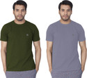 Lux Nitro Solid Men Round Neck Multicolor