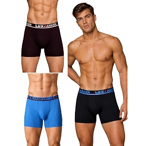 LUX PARKER Mens Cotton Modern Solid Trunks