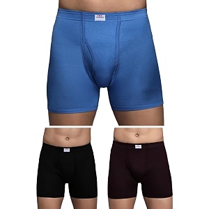 LUX PARKER Mens Cotton Modern Solid Trunks