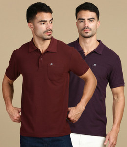 Lux Parker Printed Men Polo Neck Multicolor