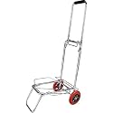 Stainless Steel Foldable 2-Wheel Travel Luggage Trolley Cart with Shopping Trolley for Home Office Travel Supermarket Grocery Cart