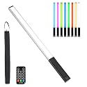 LUXCEO RGB LED Photography Lighting Portable Wand Handheld LED Video Light 1000 Lumens CRI 95+ USB Rechargeable with Remote Control, Carry Bag, Adjustable Color Temperature 3000K-6000K and 36 Colors