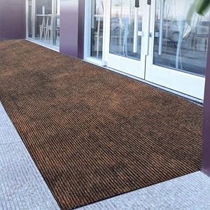 luxe home arizona soft polypropylene dust trapper entrance carpet floor mat for home kitchen hallway restaurant living room hotels camel_4x17_piece of 1