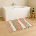 Luxe Home Bath Mat Canada Stripes Super Soft Anti Skid Slip Water Soak Washable Door Mats for Home, Bathroom Mat, Floor Mat, Kitchen Mat for Floor (40x60 cm) Pink