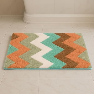 Luxe Home Bath Mat Canada Zigzag Super