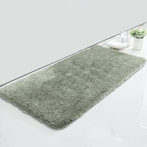 luxe home international microfiber bath mat super soft non slip vegas rectangular mats for bathroomdoor60x90 cmpastel greenpack of 1