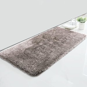 luxe home international microfiber bath mat super soft non slip vegas rectangular mats for bathroomdoor60x90 cmcocoapack of 1grey