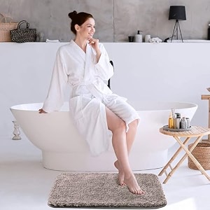 luxe home bath mat super soft non slip vegas mats for bathroom door 45x75 cm cocoa pack of 1
