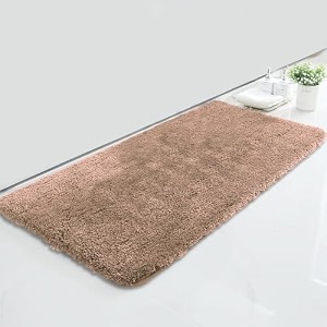 luxe home international microfiber luxe home bath rectangular mat super soft non slip vegas mats for bathroom door 60x90 cm rust pack of 1