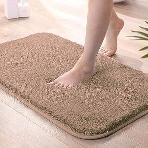 luxe home bath mat super soft non slip vegas mats for bathroom kitchen bedroom and door 40x60 cm rust pack of 1