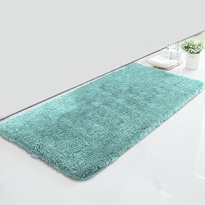luxe home bath mat super soft non slip vegas mats for bathroom door 60x90 cm aqua pack of 1