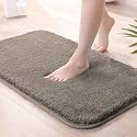 Luxe Home Bath Mat Super Soft Non Slip Vegas Mats for Bathroom, Kitchen, Bedroom, and Door (40x60 cm, Taupe) Pack of 1