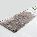 LUXE HOME INTERNATIONAL Microfiber Bath Mat Super Soft Non Slip Vegas Rectangular Mats For Bathroom,Door(60x90 cm,Cocoa)Pack of 1,Grey