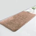 LUXE HOME INTERNATIONAL Microfiber Luxe Home Bath Rectangular Mat Super Soft Non Slip Vegas Mats For Bathroom, Door (60X90 Cm, Rust) Pack Of 1
