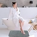 LUXE HOME INTERNATIONAL Microfiber Rectangular Bath Mat Super Soft Non Slip Vegas Mats For Bathroom, Door (45X75 Cm, Grey) Pack Of 1