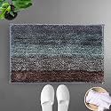 Luxe Home Super Soft Oyster Microfiber Bathroom Mat 38x58cm Non-Slip Bath Mat for Home, Bedroom, and Living Room - Burnt Green