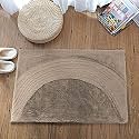 Luxe Home Rabbit Fur Soild Bath Mat