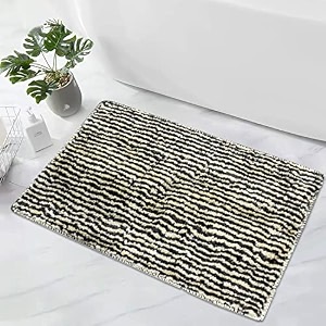 luxe home bathmat 1600 gsm microfiber super-soft matt anti skid water absorbent comfort doormat mats for bathroom kitchen entrance 38 x 58 cm chocolate pack of 1