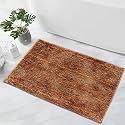 Luxe Home Bathmat 1600 GSM Microfiber Anti Skid Water Absorbent Machine Washable and Quick Dry Comfort Mats for Bathroom, Kitchen, Entrance (Terra, 38cm x 58cm, Pack of 2)