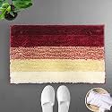 LUXE HOME INTERNATIONAL Oyster Super Soft Microfiber Anti-Skid Water Absorbent | Soaking Washable Mat for Bathroom | Entrance | Kitchen | Bedside | Door (Terracotta, 16" x 24" | 40 x 60 cm)