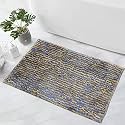 Luxe Home Bathmat 1600 GSM Microfiber Super-Soft matt Anti Skid Water Absorbent Comfort Doormat Mats for Bathroom, Kitchen, Entrance (38 x 58 cm, Blue, Pack of 1)
