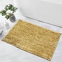 Luxe Home Bathmat 1600 GSM Microfiber Anti Skid Water Absorbent Machine Washable and Quick Dry Comfort Mats for Bathroom, Kitchen, Entrance (Beige, 38cm x 58cm, Pack of 2)
