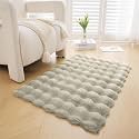 Luxe Home Bubble Rabbit Fur Carpet Super