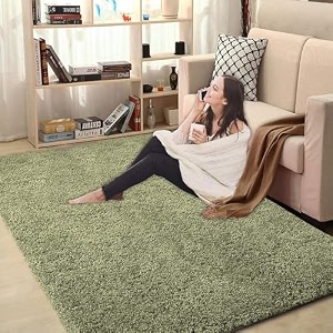 luxe home international carpet super soft anti slip vegas rectangular rugs for bedroomlivingroomgreen3x5 feet