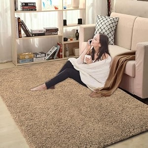 luxe home international carpet super soft anti slip vegas rectangular rugs for bedroomlivingroomgold3x5 feet