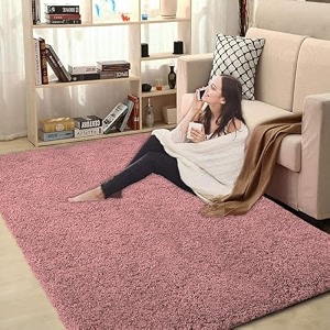 luxe home international carpet super soft anti slip vegas rectangular rugs for bedroomlivingroomfuscia3x5 feetpink