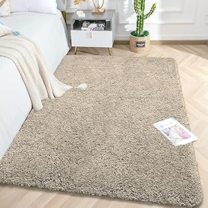 luxe home international carpet super soft anti slip vegas rectangular rugs for bedroomlivingroombeige4x6 feet