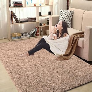 luxe home international carpet super soft anti slip vegas rectangular rugs for bedroomlivingroomrust3x5 feet