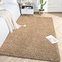 LUXE HOME INTERNATIONAL Carpet Super Soft Anti Slip Vegas Rectangular Rugs For Bedroom,Livingroom(Gold,4X6 Feet)