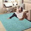 LUXE HOME INTERNATIONAL Carpet Super Soft Anti Slip Vegas Rectangular Rugs For Bedroom,Livingroom(Aqua,3X5 Feet)