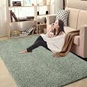 LUXE HOME INTERNATIONAL Carpet Super Soft Anti Slip Vegas Rectangular Rugs For Bedroom,Livingroom(Pastel Green,3X5 Feet)