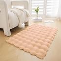 Luxe Home Bubble Rabbit Fur Carpet Super