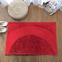 Luxe Home Rabbit Fur Soild Bath Mat
