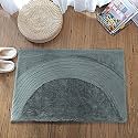 Luxe Home Rabbit Fur Soild Bath Mat