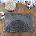 Luxe Home Rabbit Fur Soild Bath Mat