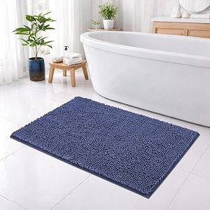 LUXE HOME INTERNATIONAL Shaggy Chenille Bath Mat