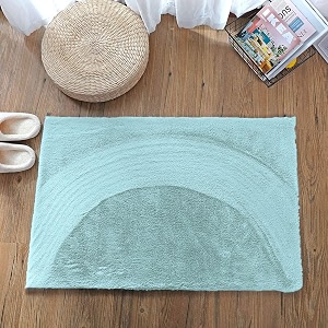 Luxe Home Rabbit Fur Soild Bath Mat