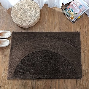 Luxe Home Rabbit Fur Soild Bath Mat