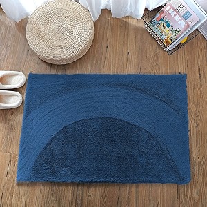 Luxe Home Rabbit Fur Soild Bath Mat