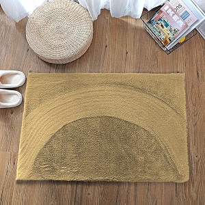 Luxe Home Rabbit Fur Soild Bath Mat