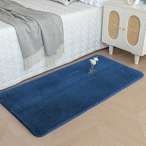 Luxe Home Rabbit Fur Soild Bath Mat
