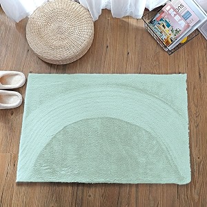 Luxe Home Rabbit Fur Soild Bath Mat