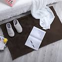 Luxe Home Rabbit Fur Soild Bath Mat