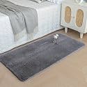 Luxe Home Rabbit Fur Soild Bath Mat